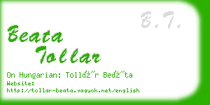 beata tollar business card